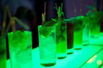 mojito cocktail on the bar