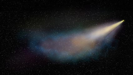 Obraz na płótnie Canvas comet in the space