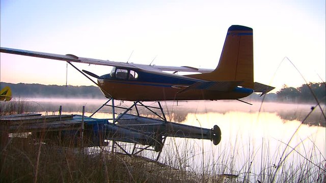 Lake Sapphire Early Morning Light Aircraft 