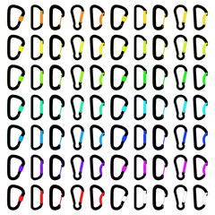 Climbing carabiners big set