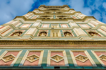 Giottos Campanile, or Giotto's Bell Tower, part of the iconic Florence Cathedral in Tuscany, Italy