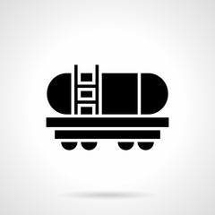Cistern wagon glyph style vector icon