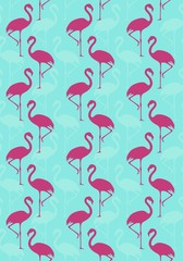 Flamingo pattern. Modern background