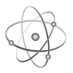 Atom symbol on white