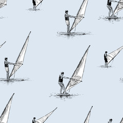 pattern of windsurfers