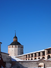 Fototapeta na wymiar Kirillo-Belozersky monastery. View inside.