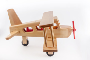 Retro style biplane on white background © anamejia18