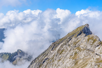 The Swiss Alps from the Pilatus Peak.