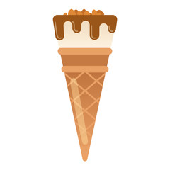 ice cream dessert vector illustration chocolate food sweet cold isolated icon snack cone tasty fruit frozen candy cartoon colorful wafer waffle bar