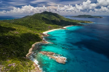 Cercles muraux Plage tropicale Belle nature aux Seychelles