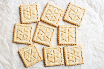 sweet square cookies background