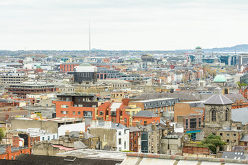 Naklejka premium panoramic views to Dublin City, Ireland