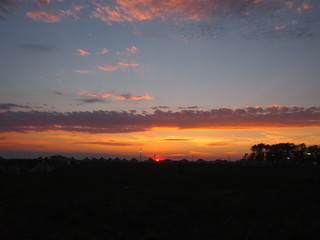 Campground. Sunset.