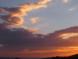 Sunset.