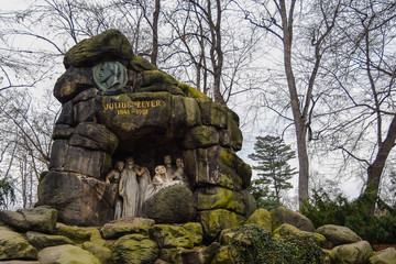 Julius Zeyer Memorial Monument in the Chotkovy Sady Gardern, Prague