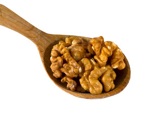walnuts isolated on white background