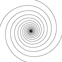 black on white swirl spiral hypnotic vector illustration