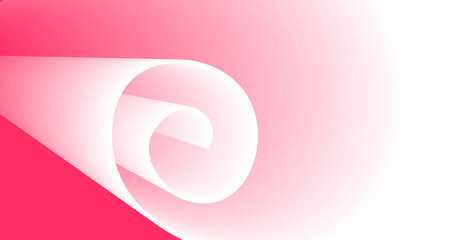 red spiral swirl with shadow vector illustration