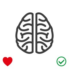 brain icon stock vector illustration flat design