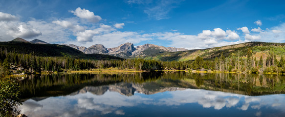 Panorama - Sprague Lake, Rocky Mountain National park - Colorado