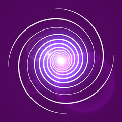 Obraz premium pink purple with white swirl spiral like galaxy and shine in center