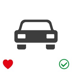 car icon stock vector illustration flat design