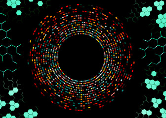 An abstract example of DNA fingerprinting,