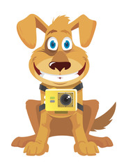 action puppy vector