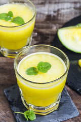 Yellow watermelon drink