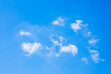 Single cloud in the sky, blue sky background. one cloud use for paint brush tool.