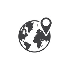 pin on globe icon