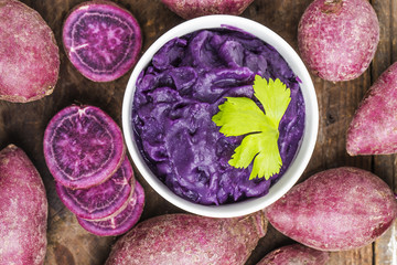 Purple sweet potato mash
