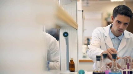 Team of scientists working together at the laboratory