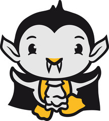 vampir monster horror halloween böse untoter küken süß niedlich klein baby kind ente vogel comic cartoon