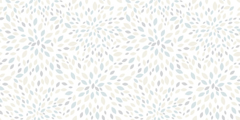 Vector light grey leaves bursts seamless repeat pattern design background texture. Perfect for modern greeting cards, wallpaper, fabric, home decor, wrapping projects.