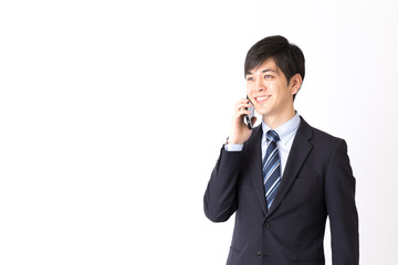 portrait of asian businessman isolated on white background