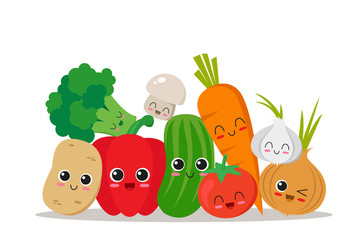 Vegetables character collection