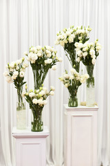Flower decoration on set