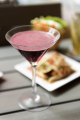 Cocktail serve on table