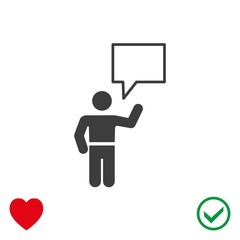 speaking of people, the chat icon stock vector illustration