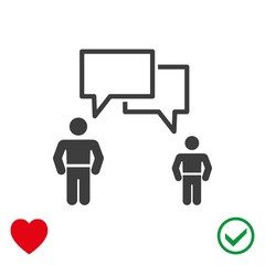 speaking of people, the chat icon stock vector illustration