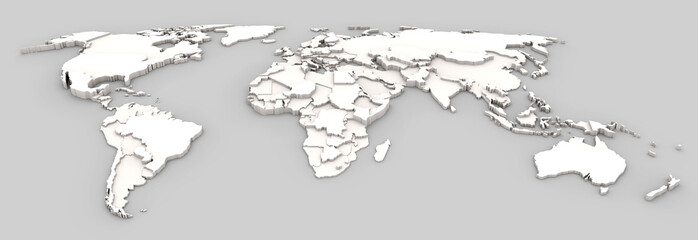 World map relief