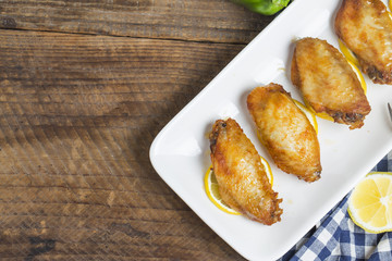 Lemon grilled chicken wings, grilled chicken wings