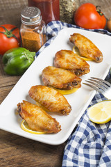 Lemon grilled chicken wings, grilled chicken wings