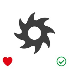 circular saw icon stock vector illustration flat design