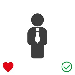 Man icon stock vector illustration flat design