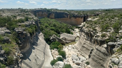 Fototapeta na wymiar Dry River Canyon in South Texas