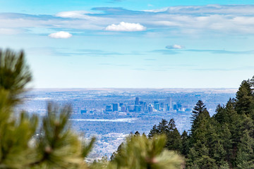 View of downtown Denver Colorado skyline - obrazy, fototapety, plakaty