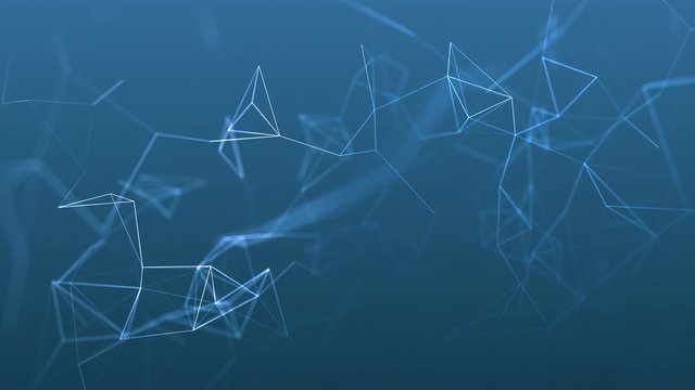 beautiful cg generated 3d seamless loop abstract background with geometry lines and dots