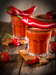 Spicy Bloody Mary with chili
